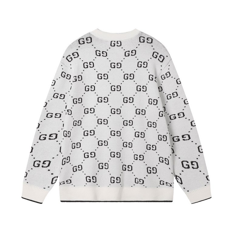 p265 GucciGucci Sweater Needle Full Body Letter G Knit Sweater Loose VersionMountain wool raw material yarn Guest imported sweater fabric 7 needle imported knitting machine manufacturing color fixed dyeing high quality h