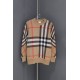 335 (not in stock can be maintaned)BBR Burberry fall and winter new round neck knitted sweaterThe official synchronization in the sale of loose fit, the original version of the consistent knitted jacquard plaid pattern, 