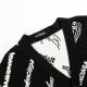 P285 BA LENCIAGA SS23 Deep V-Neck Monogrammed Knit CardiganLOGOMANIA ALL OVER black and white knit cardiganUnisex