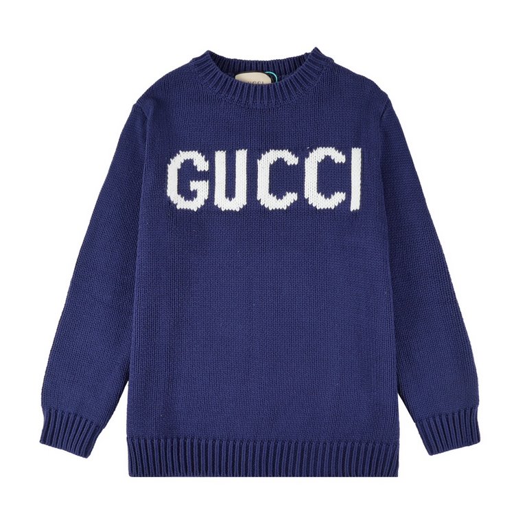 P255Gucc 2023 new jacquard letter sweater2023 fall and winter collection round neck ribbed neckline letters logo jacquard pattern embellishment simple and advanced wool knitted fabric thick, soft and comfortable loose fi