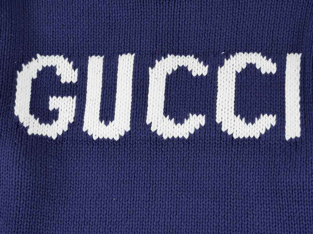 P255Gucc 2023 new jacquard letter sweater2023 fall and winter collection round neck ribbed neckline letters logo jacquard pattern embellishment simple and advanced wool knitted fabric thick, soft and comfortable loose fi