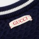 p265 GucciGucci Sweater Knit Loose VersionMountain wool raw material yarn Guest imported sweater fabric 7-needle imported knitting machine manufacturing color fixed dyeing overall thick needle twist hollowing back neck l