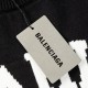 p255 balenciaga balenciaga parisian house sweater knit sweater loose version23ss limited slogan letters jacquard Guest imported sweater fabrics mountain wool raw material yarn 7 needle imported knitting machine manufactu