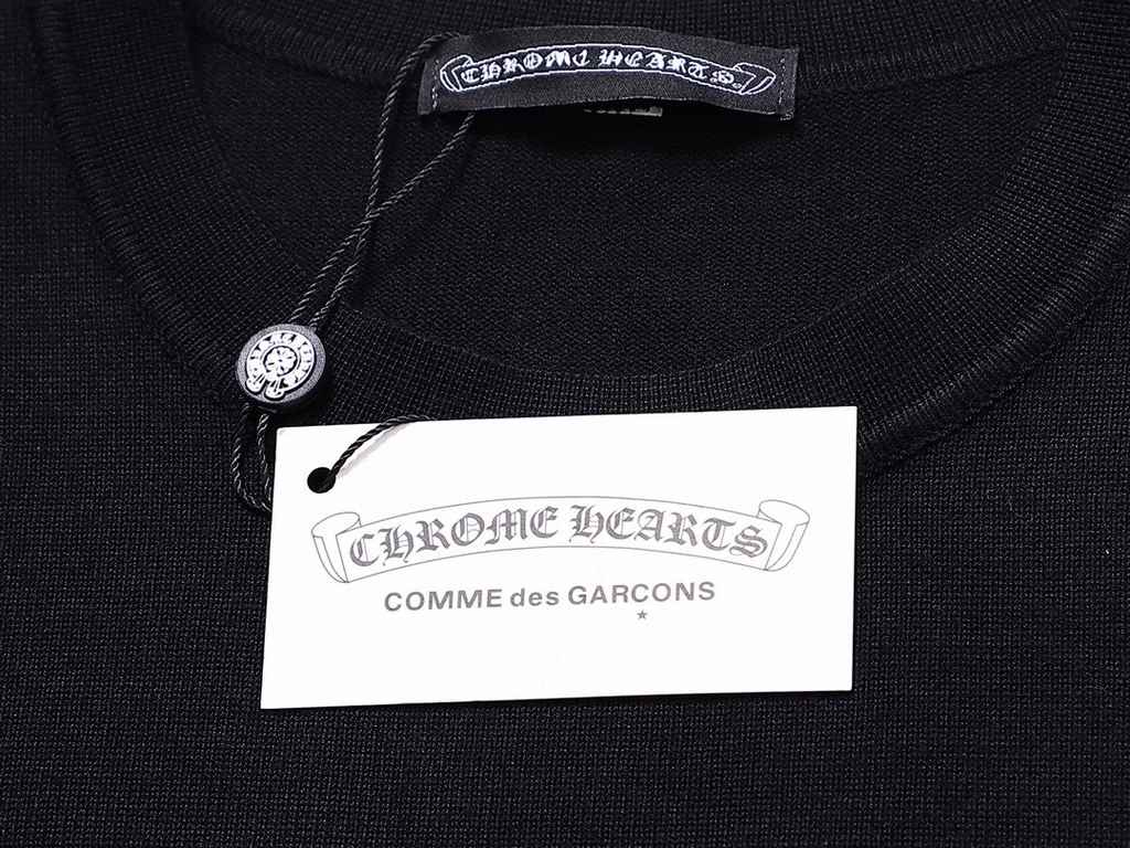 P230 「Top Version Distinctive Circulation】!Chrome Hearts American High Street Classic Cross Tech 100 Needle Knit Long Sleeve SweaterNo fast food qualityOriginal fabrics are used in the whole seriesSize S M L XLColorBlack