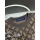 p325 Lv MONOGRAM embroidered sheep sweater14S woven jacquard tissue fabric, wool embroidery process, double-sided classic old flowers jacquard design, both positive and negative are exquisite jacquard process, fine yarn 