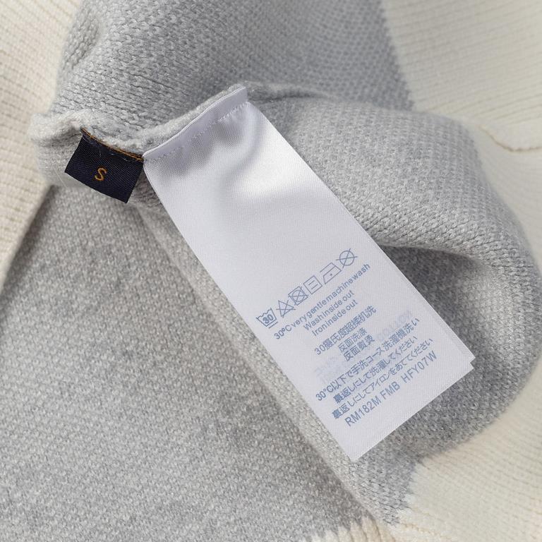 p255 Louis VuittonLouis Vuitton LV sweater full body logo knit sweater loose versionCustomers for imported sweater fabrics Mountain wool raw material yarn 7 needle imported knitting machine manufacturing color fixed dyei