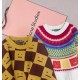 AC10#P175 Fall 2023 New Goods.ACNE STUDIOS rainbow bite   rainbow retro round neck sweater.Heavy work, 10-color patchwork, extremely complex weaving, full of bumpy smiley face patterns.This year's hot brand Acne Studios 