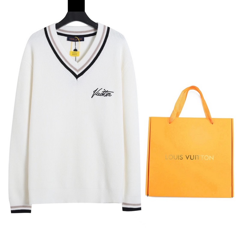 P270 (with carrying case packaging)LV 2022 New Colorblock Collar Pullover Sweater  original original price 13545 buy  , wool selection of 100% full combed cotton yarn, from the process, combed cotton in the production pr