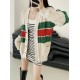 top effect pictureGucciGucci Red and Green Trimmed Webbing Twist Cardigan