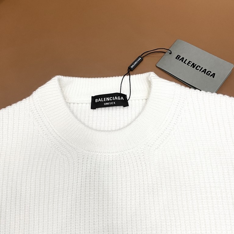 P230 (heavy weight high version)Balenciaga   Balenciaga 23ss new jacquard wool knit sweater sweater OS shape   men's and women's alikeThe whole garment 500 grams of heavy weight seconds market currencyThe wool is knitted