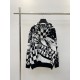 3651VLouis 23ss New Hooded Knit SweaterSize：SMLXLA monochrome jacquard reproduction of the Parisian collage from the SpringSummer 2023 show, it pays homage to the French capital through Louis Vuitton's signature elements