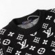 p255 Louis VuittonLouis Vuitton LV sweater full body logo knit sweater loose versionCustomers for imported sweater fabrics Mountain wool raw material yarn 7 needle imported knitting machine manufacturing color fixed dyei