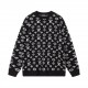 p255 Louis VuittonLouis Vuitton LV sweater full body logo knit sweater loose versionCustomers for imported sweater fabrics Mountain wool raw material yarn 7 needle imported knitting machine manufacturing color fixed dyei