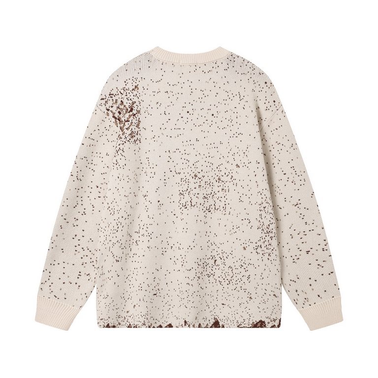 p255 loewe loewe sweater bird pattern appliqué knit sweater loose versionGuest imported sweater fabrics Mountain wool content raw material yarn 7 needle imported knitting machine manufacturing color fixed dyeing high qua