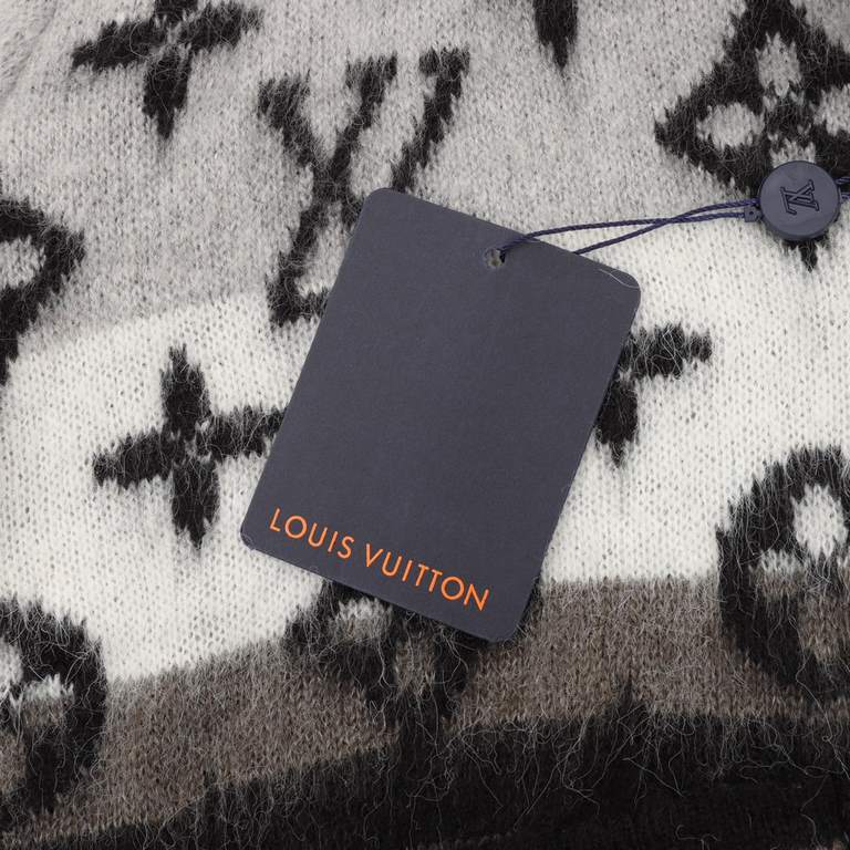 285 Model No. Y512Louis Vuitton LV 23FW Full Print Mohair CardiganRich, finely milled mohair in an elegant color palette with an all-over LV Monogram pattern for warmth and comfort.Size S-L