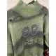 Model No. 6612#P275 [Top VersionDetailed picture of the big goods#23FW Double B Embroidered Aged Knit #BALENCIGA Paris#Fabrics are made of imported seahorse woolhigh-weight 1 to 1 fabricsThe front panel is made of import