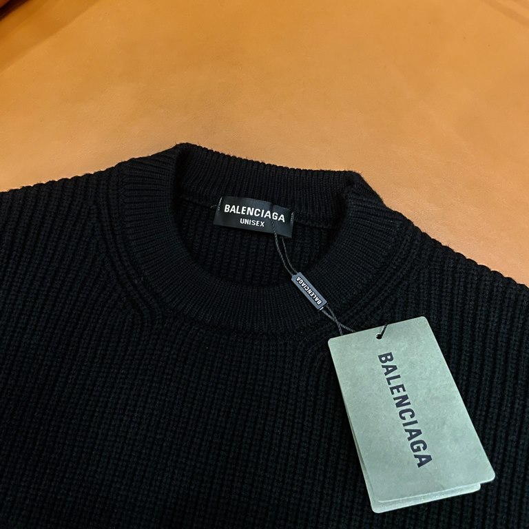 P230 (heavy weight high version)Balenciaga   Balenciaga 23ss new jacquard wool knit sweater sweater OS shape   men's and women's alikeThe whole garment 500 grams of heavy weight seconds market currencyThe wool is knitted