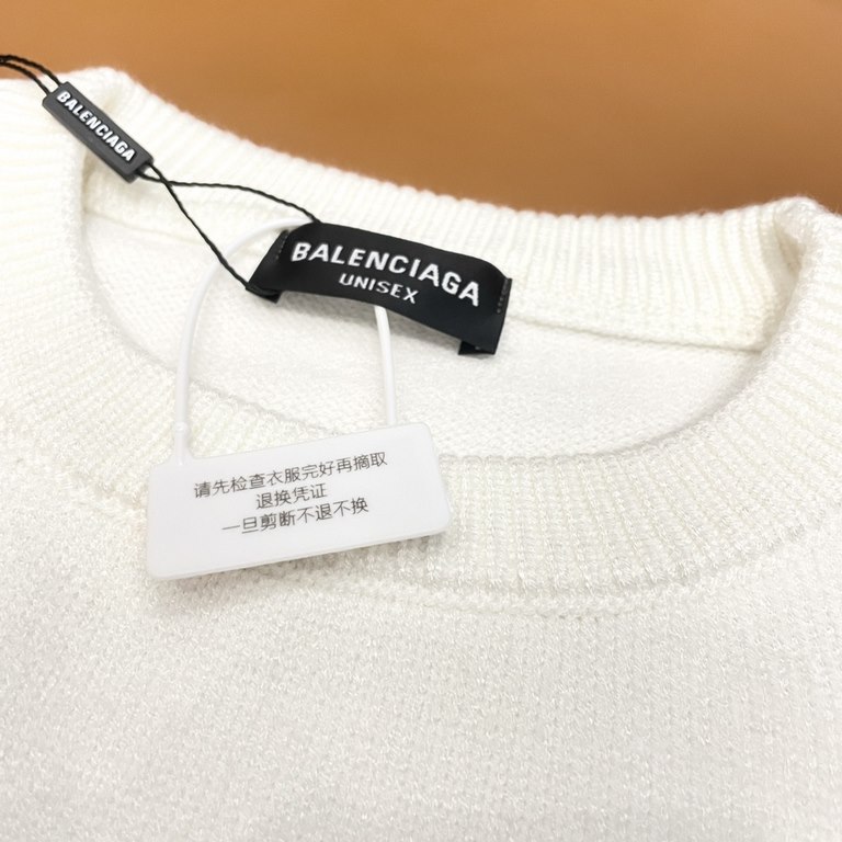 P230 (heavy weight high version)Balenciaga   Balenciaga 23ss new jacquard wool knit sweater sweater OS shape   men's and women's alikeThe whole garment 500 grams of heavy weight seconds market currencyThe wool is knitted