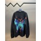 p620 lv graffiti mohair sweaterUsing high-cost high-end custom yarn 30% mohair 30% wool yarn, according to the original 4-color for color fixing dyeing, using the latest imported 7-needle system machine for 4-color jacqu