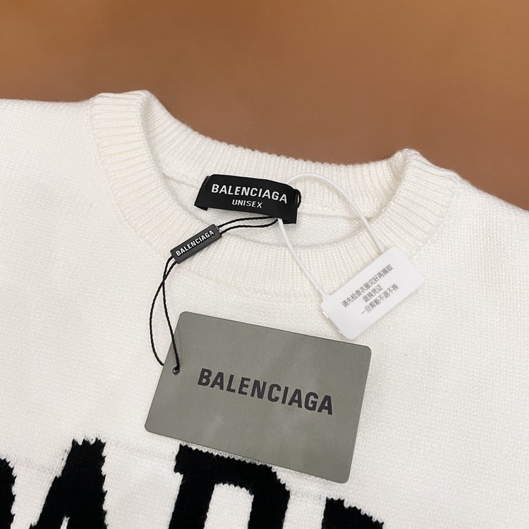 P230 (heavyweight high version)Balenciaga   Balenciaga 23ss new jacquard monogrammed wool knit sweater OS fit  Men's and women's alikeThe whole garment 500 grams of heavy weight seconds market currencyThe wool is knitted