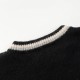 P280BALENCIAGA leakage needle warm color combination system pullover sweater men and women modelsBALENCIAG A new colorblocking printed sweater layers shi enough warm colorblocking is a warm cure for autumn and winter on 