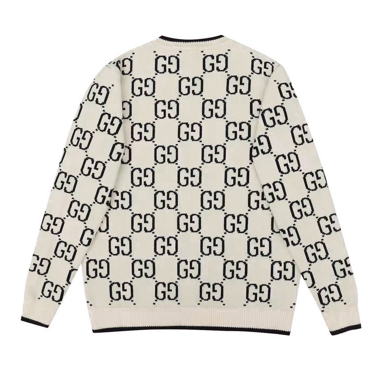 P245Gucci Classic Double G Jacquard Casual Crew Neck Sweater- Top replica Distinctive currency- GUCCI is an Italian fashion luxury brand, founded by Guccio Gucci in 1921 in Florence, Italy, Chinese translation as Gucci.-