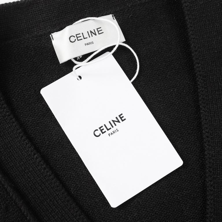 P290 CEINE new season products embroidered logo sweater cardigan Scandinavian minimalist style cardigan control must-have models men and women alike!Unlike the embroidered logo model, the details of the logo are differen