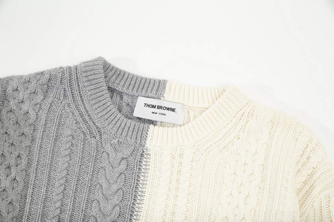 P240 Thom Browne   Thom Browne colorblocked thick wool yarnTB classic four-bar basic style year after year are wearing the classic models must choose the quality   all the color fixed dye containing wool cotton yarn, sof