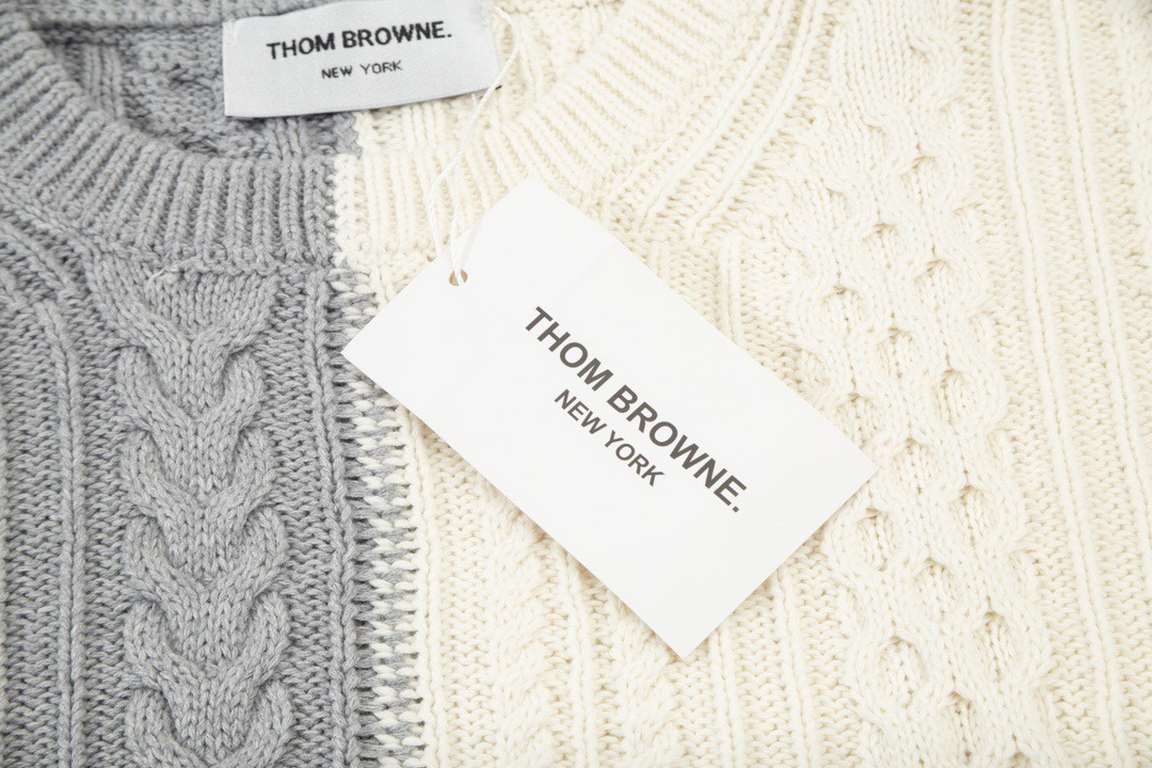 P240 Thom Browne   Thom Browne colorblocked thick wool yarnTB classic four-bar basic style year after year are wearing the classic models must choose the quality   all the color fixed dye containing wool cotton yarn, sof