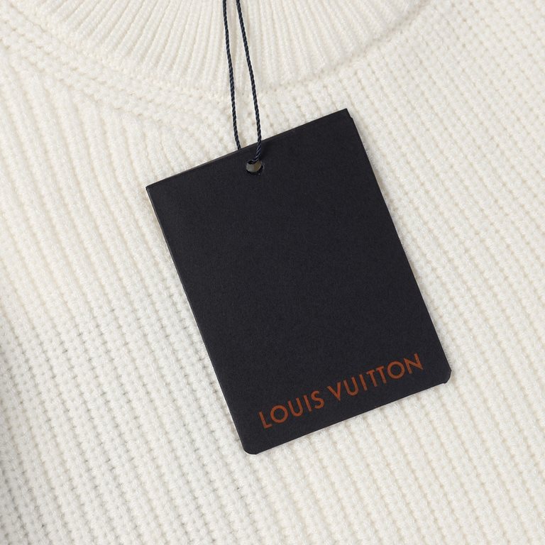 p255 Louis Vuitton Louis Vuitton Sweater Knit Loose Version7-needle imported knitting machine manufacturing goat wool raw material yarn customer imported sweater fabric color custom dyeing better anti-static and stretch 