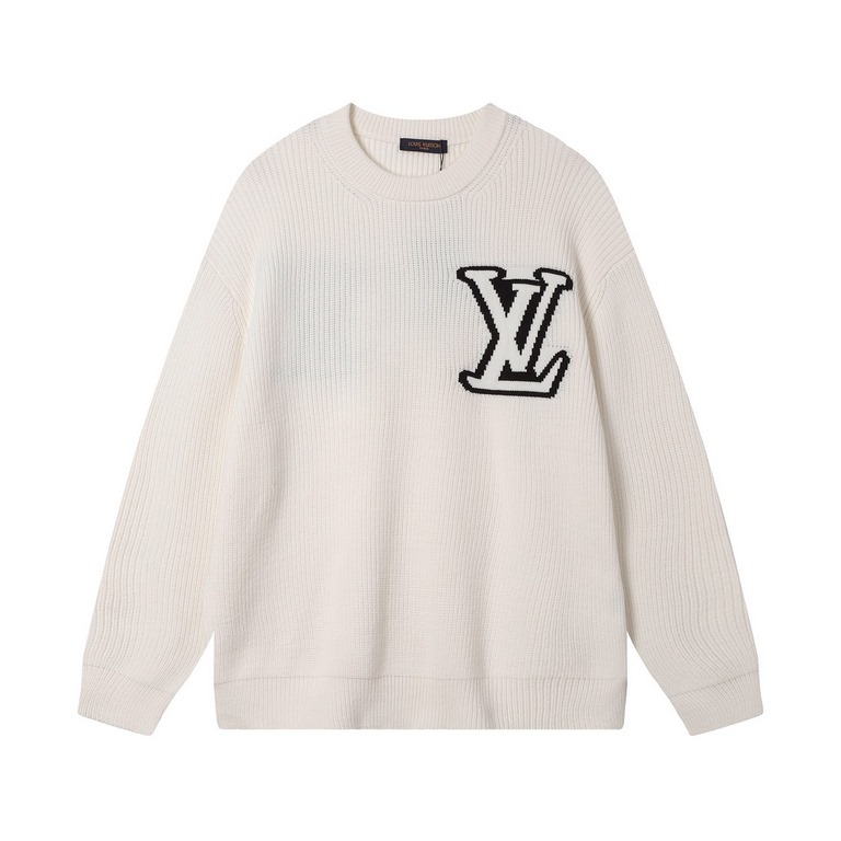 p255 Louis Vuitton Louis Vuitton Sweater Knit Loose Version7-needle imported knitting machine manufacturing goat wool raw material yarn customer imported sweater fabric color custom dyeing better anti-static and stretch 