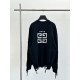 P380GIVENCH  Givenchy 23 new cardigan sweaterSize：XXSXSSMCustom woven cotton fabrics soft and delicate back panel 4G embroidery jacquard pattern hole design three standard accessories complete high-version