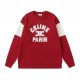 240 #CELINE CELINE New Year red color collision flocked thickened loose pullover sweaterColor Gray RedSize average size