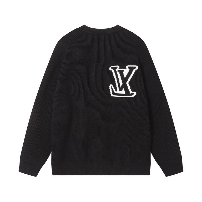 p255 Louis Vuitton Louis Vuitton Sweater Knit Loose Version7-needle imported knitting machine manufacturing goat wool raw material yarn customer imported sweater fabric color custom dyeing better anti-static and stretch 