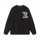 p255 Louis Vuitton Louis Vuitton Sweater Knit Loose Version7-needle imported knitting machine manufacturing goat wool raw material yarn customer imported sweater fabric color custom dyeing better anti-static and stretch 