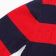 P220 Product Details.The iconic GG motif is subtly rendered in a lace finish in the same hue on this blue and red cotton-jersey jumper, paying homage to the label's founder, Mr. Guccio Gucci. The monogrammed interlocking