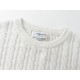 P230Thom Browne   TB Striped Twist Pullover Crew Neck Knit Sweater Jacquard Four Bars (Men's and Women's Sweater)colorwhite gray blueYardage0 1 2 3 4