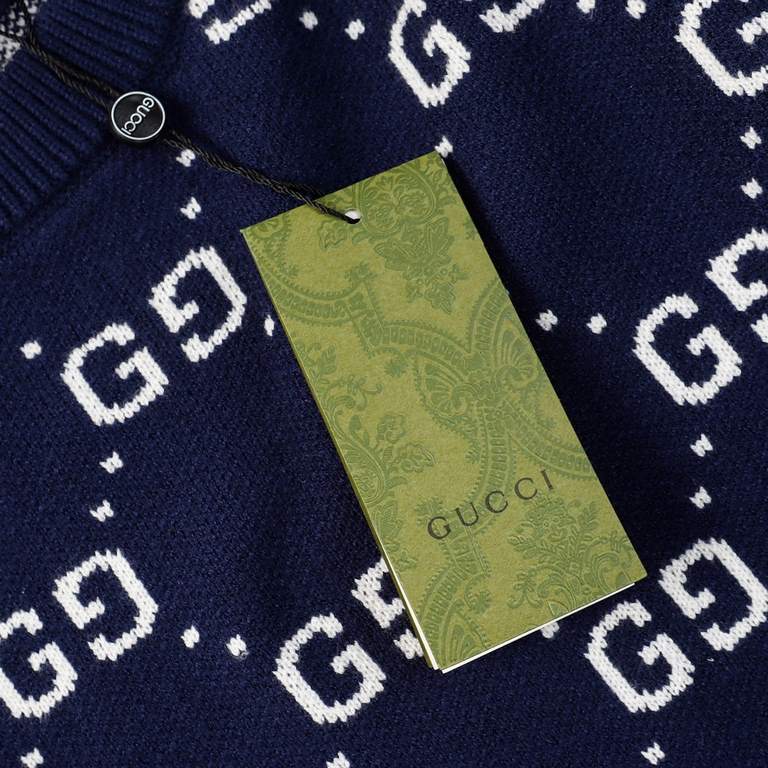 p265 GucciGucci Sweater Needle Full Body Letter G Knit Sweater Loose VersionMountain wool raw material yarn Guest imported sweater fabric 7 needle imported knitting machine manufacturing color fixed dyeing high quality h