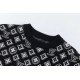 P245 (high quality)Louis Vuitton] Louis Vuitton 23ss counter with the same paragraph round neck wool sweaterThe fabric is made of guest wool ten cotton blended yarn fabric, full sub-brand letters old flower logo knitted 