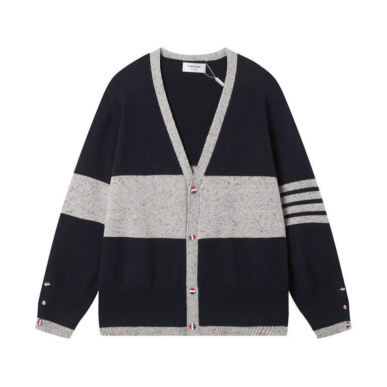 P280   TB color dot wrap button cardigan sweaterExclusive to the whole network   ZG one to one customized double size and color newest bag button, custom color webbing, embryo buckle, color dot cotton yarn.The mid-length