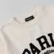 p255 balenciaga balenciaga parisian house sweater knit sweater loose version23ss limited slogan letters jacquard Guest imported sweater fabrics mountain wool raw material yarn 7 needle imported knitting machine manufactu