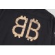 P213 [Top VersionBalenciaga Balenciaga 23ss Bitcoin Collection New All Over Logo Print Heavy Washed Aged Long Sleeve ShirtDigital direct spraying, graffiti ink printing, better effect, more three-dimensional feeling, sem