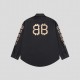 P213 [Top VersionBalenciaga Balenciaga 23ss Bitcoin Collection New All Over Logo Print Heavy Washed Aged Long Sleeve ShirtDigital direct spraying, graffiti ink printing, better effect, more three-dimensional feeling, sem