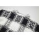 P235GVC Givenchy mohair jacquard long sleeve sweaterBlack, white and gray with jacquard lettersSecond pulling after finished garmentSize XS S M L Original Fabric 80% mohair, 20% nylonCrafted with Brushing machine brushin