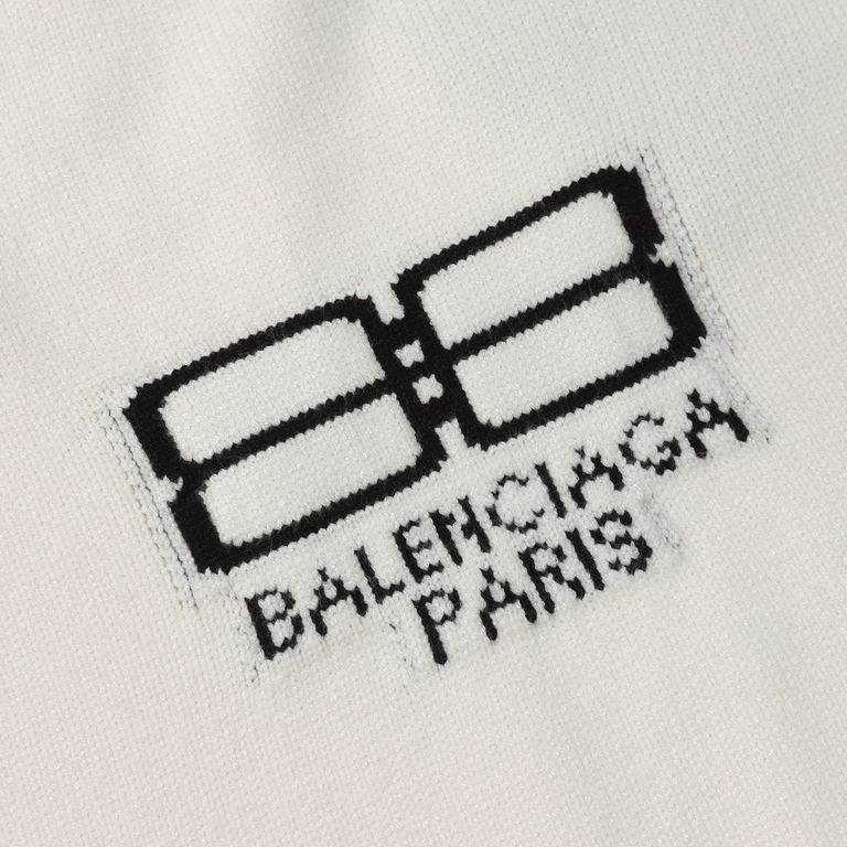 p255 balenciagaparis house sweater knit sweater loose versionGuest imported sweater fabrics mountain wool raw material yarn 7 needle imported knitting machine manufacturing color fixed dyeing high-quality heavyweight hig