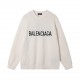 p255 Balenciaga Balenciaga Sweater Knit Loose Version7-needle imported knitting machine manufacturing mountain wool raw material yarn customer imported sweater fabric color fixed dyeing high-quality heavyweight high qual