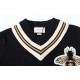 P235 【High qualityGucciGucci classic bee V-neck sweater.Classic evergreen models Wool and long-staple cotton blend Soft and cozy texture Factory OEM details unbeatable The only ZP version of the correct version on the ma