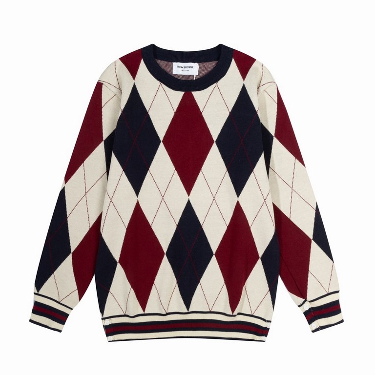 280Thom Browne   Thom Browne diamond black and red splicingTB classic four-bar basic style year after year are wearing the classic models must choose the quality of   all the color fixed dye containing wool cotton yarn, 