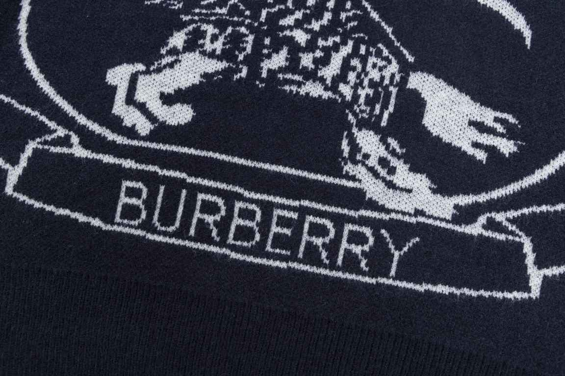 P215BURBERY Barbour War Horse Wheat Fringe Jacquard Long Sleeve SweaterWar Horse Logo JacquardJacquard Hanging Hair Original fabric 80% cotton, 20% nylonJacquard 7 needles imported loomDifferent from the marketYou'll kno