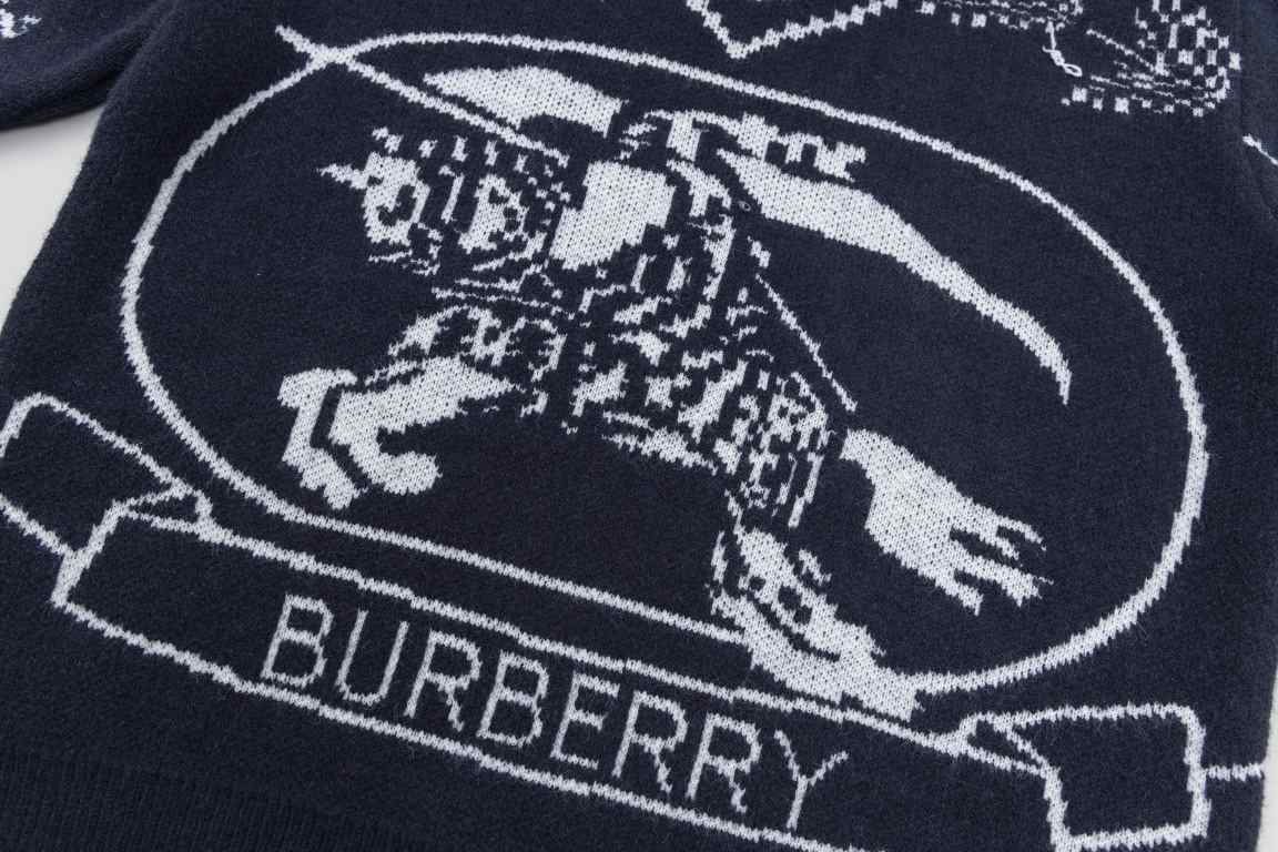 P215BURBERY Barbour War Horse Wheat Fringe Jacquard Long Sleeve SweaterWar Horse Logo JacquardJacquard Hanging Hair Original fabric 80% cotton, 20% nylonJacquard 7 needles imported loomDifferent from the marketYou'll kno